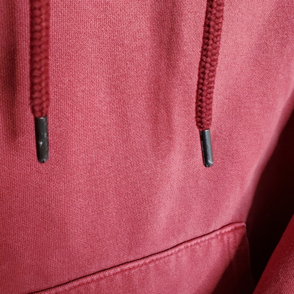 ๐5/$25The North face Mens Garment Dye Fleece Red Hoodie Small 052 - Picture 5 of 6